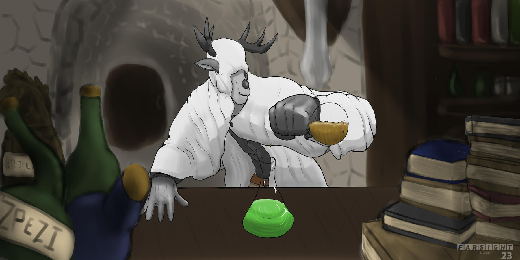 Image of Dondeerdans OC brewing a potion